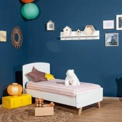 ID Kids Lits Bébé Lit Bébé évolutif 70x140 Cm Effet Bois Blanc Et Bois -Lits bébé Soldes lit bebe evolutif 70x140 cm effet bois blanc et bois 4