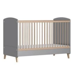 ID Kids Lits Bébé Lit Bébé évolutif 70x140 Cm Effet Bois Blanc Et Bois -Lits bébé Soldes lit bebe evolutif 70x140 cm effet bois gris et bois 5