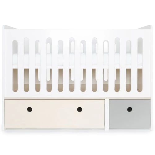 Wookids Lits Bébé Lit Bébé évolutif 70x140cm Blanchi-gris Perle 3 Wookids Lits Bébé Lit Bébé évolutif 70x140cm Blanchi-gris Perle