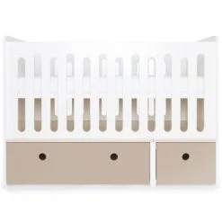 Wookids Lits Bébé Lit Bébé évolutif 70x140cm Gris Chaud