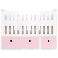 Wookids Lits Bébé Lit Bébé évolutif 70x140cm Rose Pastel