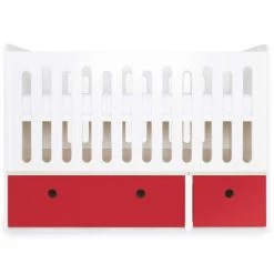 Wookids Lits Bébé Lit Bébé évolutif 70x140cm Rouge