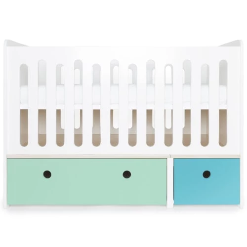 Wookids Lits Bébé Lit Bébé évolutif 70x140cm Vert Menthe-bleu Paradis 3 Wookids Lits Bébé Lit Bébé évolutif 70x140cm Vert Menthe-bleu Paradis