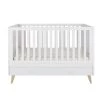 Maisons Du Monde Lits Bébé Lit Bébé évolutif à Barreaux En Pin Et Hêtre Blanc Mat L146 -Lits bébé Soldes lit bebe evolutif a barreaux en pin et hetre blanc mat l146 1000 4 33 205976 1