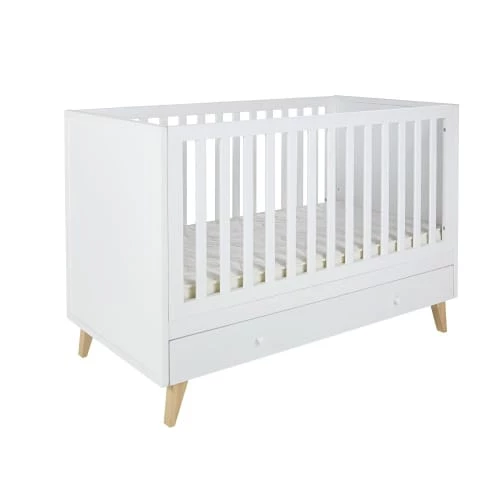 Maisons Du Monde Lits Bébé Lit Bébé évolutif à Barreaux En Pin Et Hêtre Blanc Mat L146 6 Maisons Du Monde Lits Bébé Lit Bébé évolutif à Barreaux En Pin Et Hêtre Blanc Mat L146 – Image 4