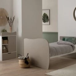 Nateo Concept Lits Bébé Lit Bébé évolutif Plexiglas 70x140 Blanc Et Lin -Lits bébé Soldes lit bebe evolutif plexiglas 70x140 blanc et lin 1