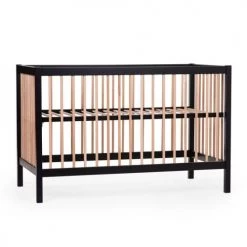 Childhome Lits Bébé Lit Bébé Noir Et Naturel 60 X 120 Cm -Lits bébé Soldes lit bebe noir et naturel 60 x 120 cm 2