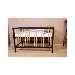 Childhome Lits Bébé Lit Bébé Noir Et Naturel 60 X 120 Cm -Lits bébé Soldes lit bebe noir et naturel 60 x 120 cm 3