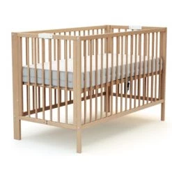 AT4 Lits Bébé Lit Bébé Pliant 60x120 Hêtre Verni -Lits bébé Soldes lit bebe pliant 60x120 hetre verni 12