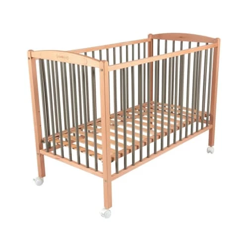 Combelle Lits Bébé Lit Bicolore Réglable En Hauteur En Hêtre Massif Gris 70x140 4 Combelle Lits Bébé Lit Bicolore Réglable En Hauteur En Hêtre Massif Gris 70x140 – Image 2