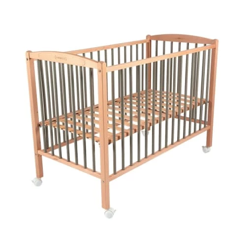 Combelle Lits Bébé Lit Bicolore Réglable En Hauteur En Hêtre Massif Gris 70x140 5 Combelle Lits Bébé Lit Bicolore Réglable En Hauteur En Hêtre Massif Gris 70x140 – Image 3