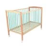 Combelle Lits Bébé Lit Bicolore Réglable En Hauteur En Hêtre Massif Vert 70x140 -Lits bébé Soldes lit bicolore reglable en hauteur en hetre massif vert 70x140 1