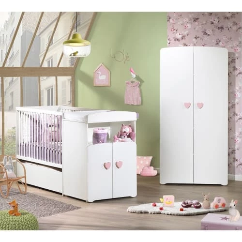 BabyPrice Lits Bébé Lit Combiné évolutif 120x60 En 90x190 En Bois Blanc 4 BabyPrice Lits Bébé Lit Combiné évolutif 120x60 En 90x190 En Bois Blanc – Image 2