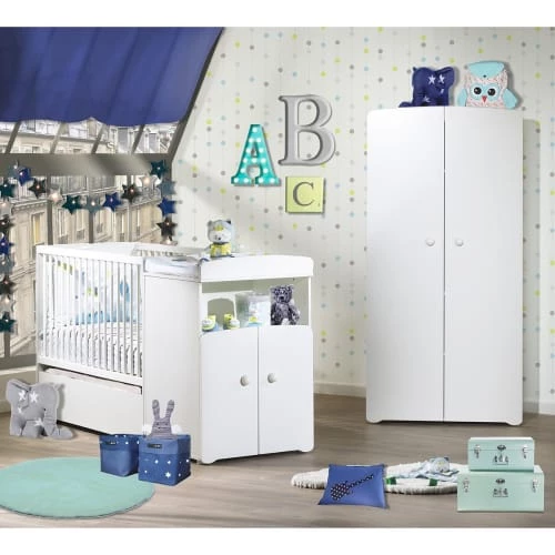 BabyPrice Lits Bébé Lit Combiné évolutif 120x60 En 90x190 En Bois Blanc 4 BabyPrice Lits Bébé Lit Combiné évolutif 120x60 En 90x190 En Bois Blanc – Image 2
