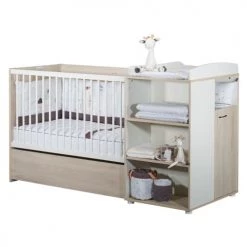 Sauthon Lits Bébé Lit Combine Evolutif 120x60 En Bois Beige