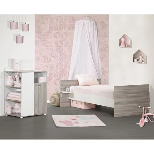 Sauthon Lits Bébé Lit Combine Evolutif 120x60 En Bois Gris Foncé 8 Sauthon Lits Bébé Lit Combine Evolutif 120x60 En Bois Gris Foncé – Image 6