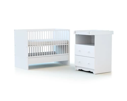 AT4 Lits Bébé Lit Combiné Evolutif Blanc 4 AT4 Lits Bébé Lit Combiné Evolutif Blanc – Image 2