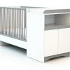 AT4 Lits Bébé Lit Combiné Evolutif Blanc Et Gris -Lits bébé Soldes lit combine evolutif blanc et gris