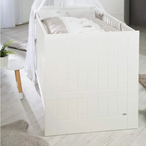 Roba Kids Lits Bébé Lit En Bois Blanc Réglable En Hauteur Mia 70x140 4 Roba Kids Lits Bébé Lit En Bois Blanc Réglable En Hauteur Mia 70x140 – Image 2