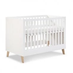 Klups Lits Bébé Lit évolutif 60x120 Blanc Naturel