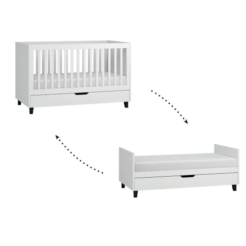 Vox Lits Bébé Lit évolutif 70x140 Blanc 4 Vox Lits Bébé Lit évolutif 70x140 Blanc – Image 2