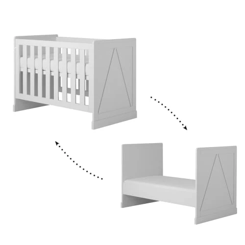 Pinio Lits Bébé Lit évolutif 70x140 Blanc 4 Pinio Lits Bébé Lit évolutif 70x140 Blanc – Image 2