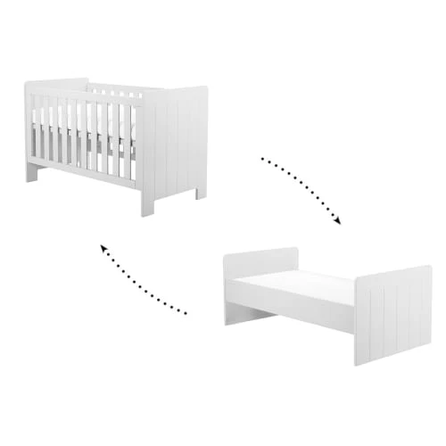 Pinio Lits Bébé Lit évolutif 70x140 Blanc 4 Pinio Lits Bébé Lit évolutif 70x140 Blanc – Image 2
