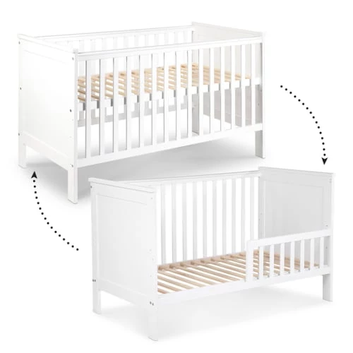 Klups Lits Bébé Lit évolutif 70x140 Blanc 4 Klups Lits Bébé Lit évolutif 70x140 Blanc – Image 2