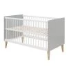 Bopita Lits Bébé Lit évolutif 70x140 Blanc Gris -Lits bébé Soldes lit evolutif 70x140 blanc gris