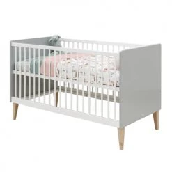 Bopita Lits Bébé Lit évolutif 70x140 Blanc Gris -Lits bébé Soldes lit evolutif 70x140 blanc gris 2