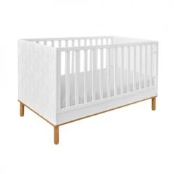 Bellamy Lits Bébé Lit évolutif 70x140 Blanc Naturel