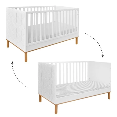 Bellamy Lits Bébé Lit évolutif 70x140 Blanc Naturel 4 Bellamy Lits Bébé Lit évolutif 70x140 Blanc Naturel – Image 2
