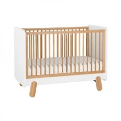 Pinio Lits Bébé Lit évolutif 70x140 Blanc Naturel