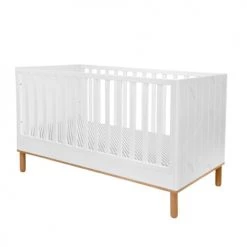 Bellamy Lits Bébé Lit évolutif 70x140 Blanc Naturel