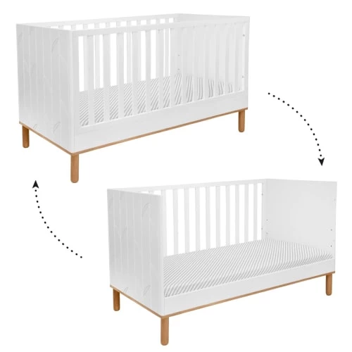 Bellamy Lits Bébé Lit évolutif 70x140 Blanc Naturel 4 Bellamy Lits Bébé Lit évolutif 70x140 Blanc Naturel – Image 2