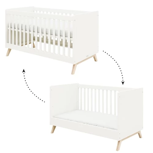 Bopita Lits Bébé Lit évolutif 70x140 Blanc Naturel Naturel 4 Bopita Lits Bébé Lit évolutif 70x140 Blanc Naturel Naturel – Image 2