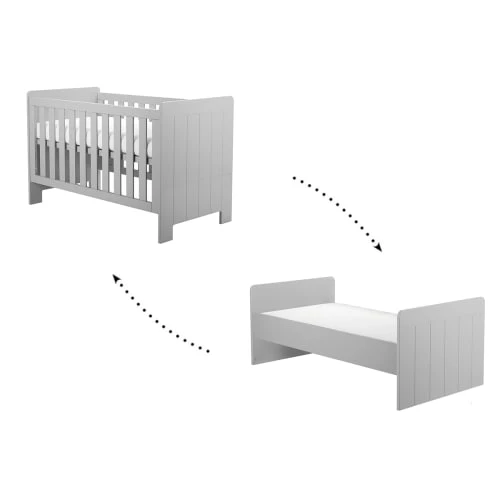 Pinio Lits Bébé Lit évolutif 70x140 Gris 4 Pinio Lits Bébé Lit évolutif 70x140 Gris – Image 2