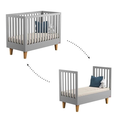 Vox Lits Bébé Lit évolutif 70x140 Gris 4 Vox Lits Bébé Lit évolutif 70x140 Gris – Image 2