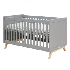 Bopita Lits Bébé Lit évolutif 70x140 Gris Naturel Naturel -Lits bébé Soldes lit evolutif 70x140 gris naturel naturel 2