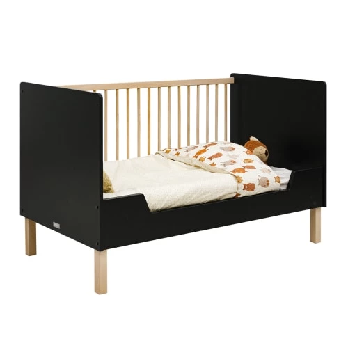 Bopita Lits Bébé Lit évolutif 70x140 Noir Mat Naturel 5 Bopita Lits Bébé Lit évolutif 70x140 Noir Mat Naturel – Image 3