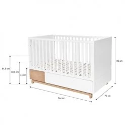 Bellamy Lits Bébé Lit évolutif 70x140 Tiroir Inclus Blanc Naturel 9 Bellamy Lits Bébé Lit évolutif 70x140 Tiroir Inclus Blanc Naturel -Lits bébé Soldes lit evolutif 70x140 tiroir inclus blanc naturel 3