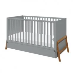 Bellamy Lits Bébé Lit évolutif 70x140 Tiroir Inclus Gris