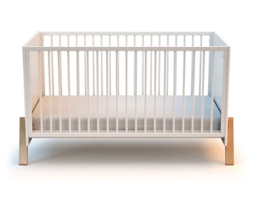 AT4 Lits Bébé Lit évolutif 70x140cm Blanc Et Hêtre Verni 8 AT4 Lits Bébé Lit évolutif 70x140cm Blanc Et Hêtre Verni – Image 6