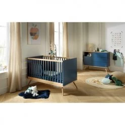 Sauthon Original Lits Bébé Lit évolutif 94x144x77cm Bleu -Lits bébé Soldes lit evolutif 94x144x77cm bleu 3
