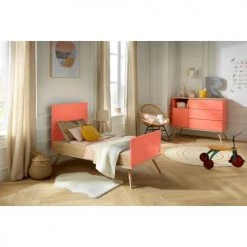 Sauthon Original Lits Bébé Lit évolutif 94x144x77cm Orange -Lits bébé Soldes lit evolutif 94x144x77cm orange 3