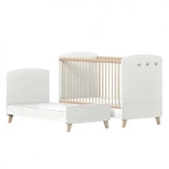 Home Maison Lits Bébé Lit évolutif Bébé Senja En Bois Blanc 144x75x101