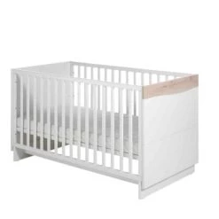 Geuther Lits Bébé Lit évolutif En Bois Blanc Et Pastel Wave 70x140 Cm -Lits bébé Soldes lit evolutif en bois blanc et hetre wave 70x140 cm 4