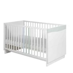 Geuther Lits Bébé Lit évolutif En Bois Blanc Et Hêtre Wave 70x140 Cm -Lits bébé Soldes lit evolutif en bois blanc et pastel wave 70x140 cm