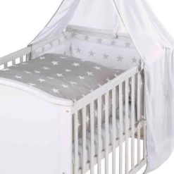 Roba Kids Lits Bébé Lit évolutif Little Star En Bois Blanc Réglable En Hauteur Matelas Et -Lits bébé Soldes lit evolutif little star en bois blanc reglable en hauteur matelas et 2