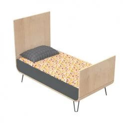 Sauthon Original Lits Bébé Lit évolutif Pieds Métal 105x143x75cm En Bois Gris -Lits bébé Soldes lit evolutif pieds metal 105x143x75cm en bois gris 1